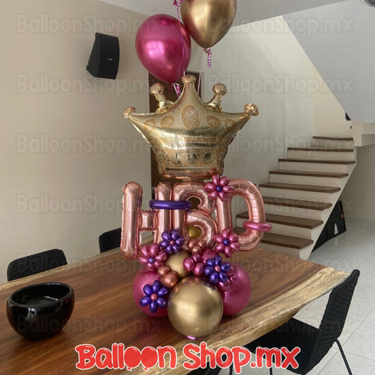 Letras chicas en oro rosa