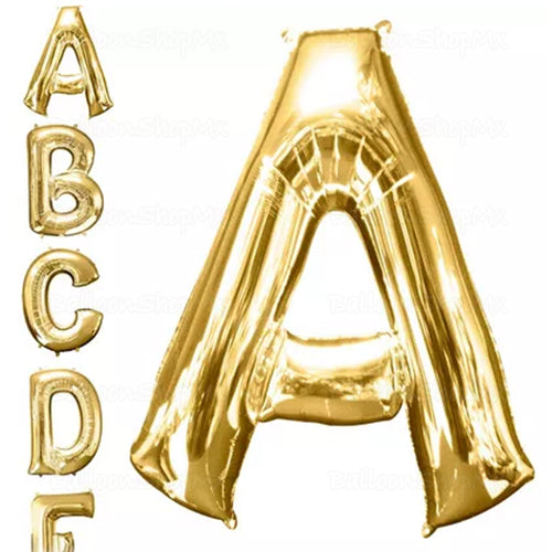 Letras chicas en dorado