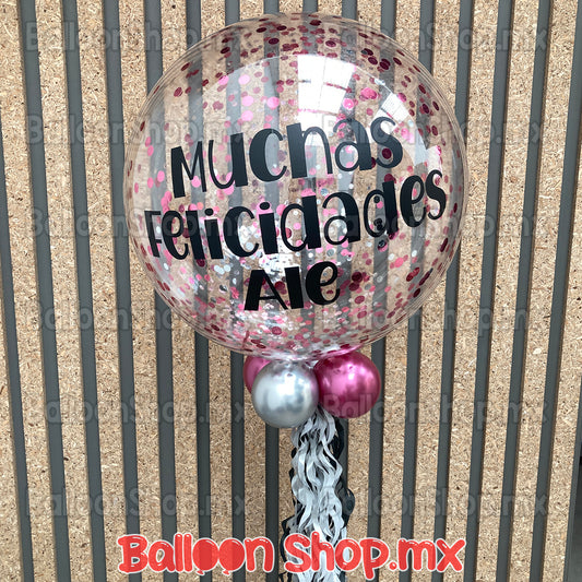 Burbuja con confeti 55 cm