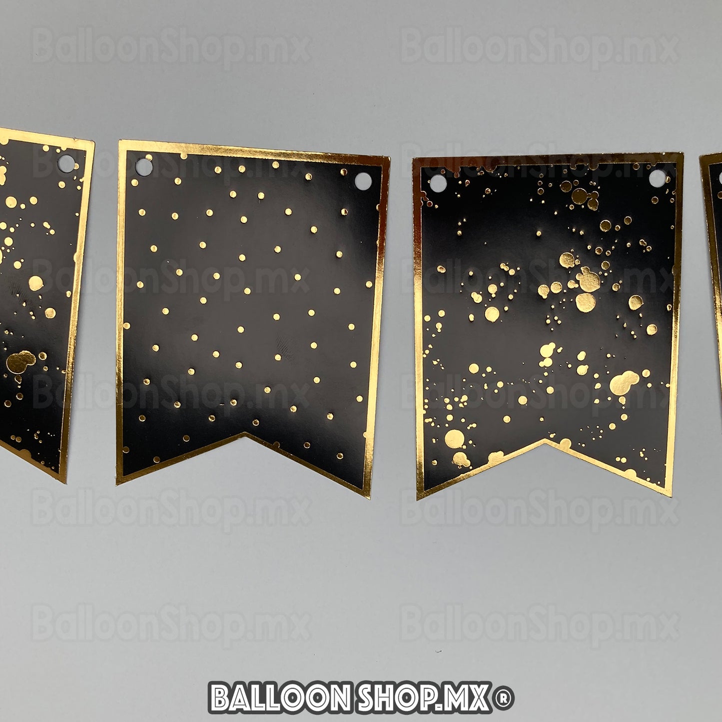 Banner negro decoración