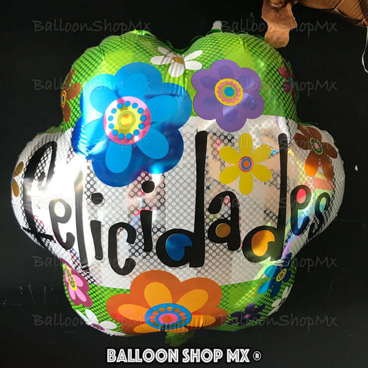 Flor verde felicidades