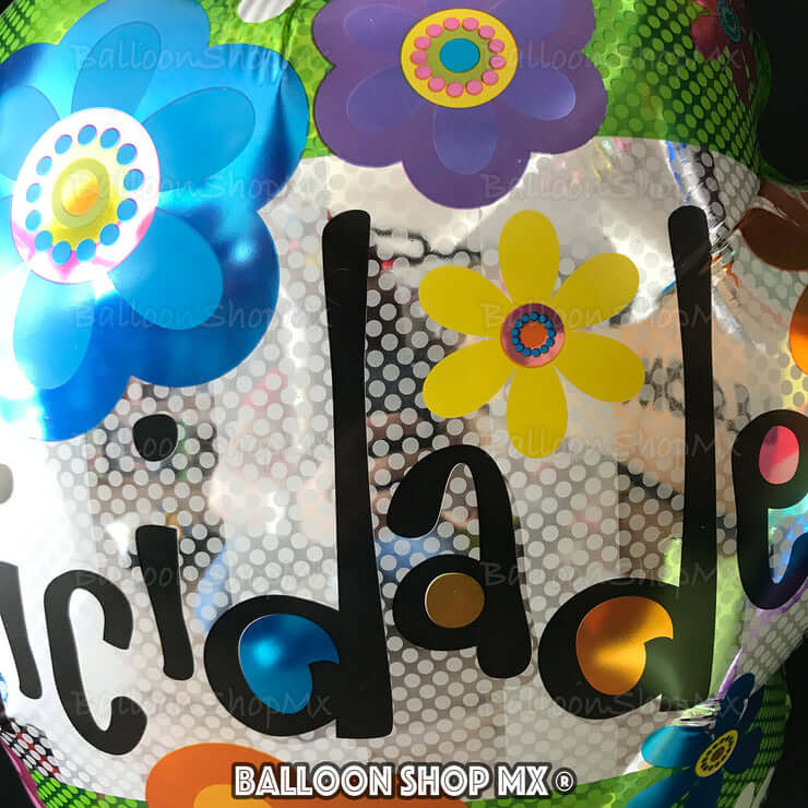 Flor verde felicidades