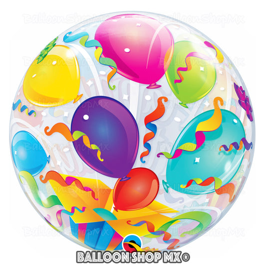 Burbuja regalos y globos