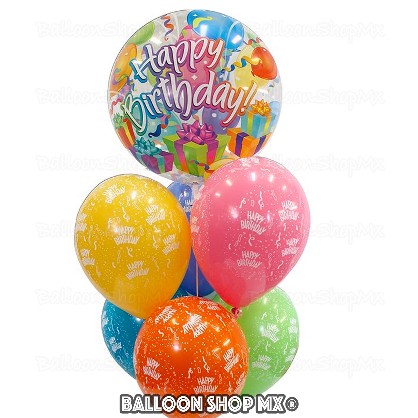 Burbuja regalos y globos