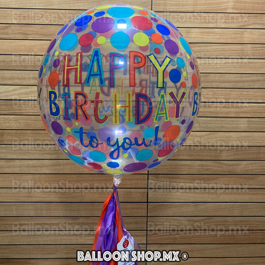 Burbuja transparente con dots