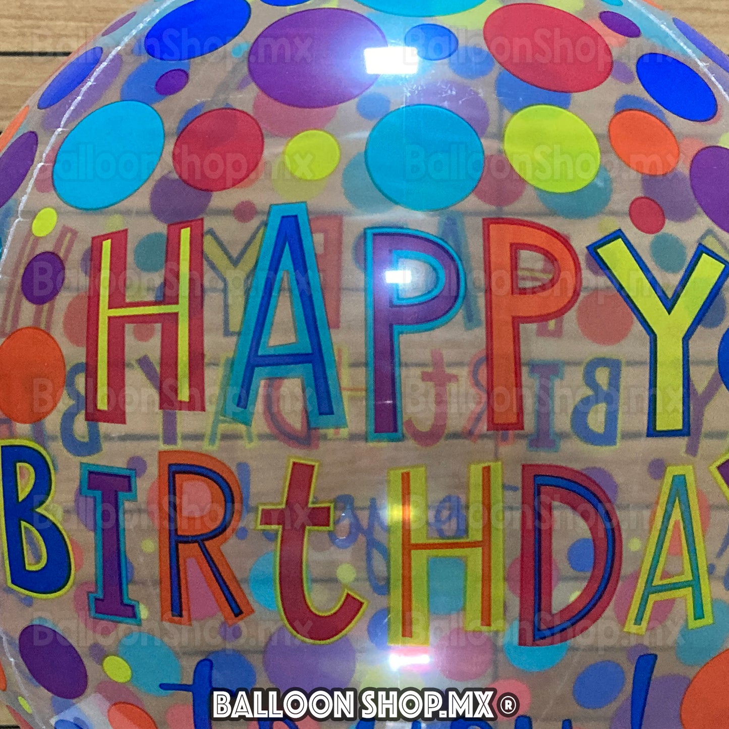 Burbuja transparente con dots