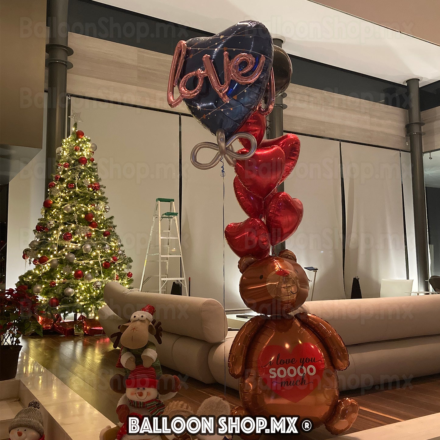 Corazón azul Love 3d