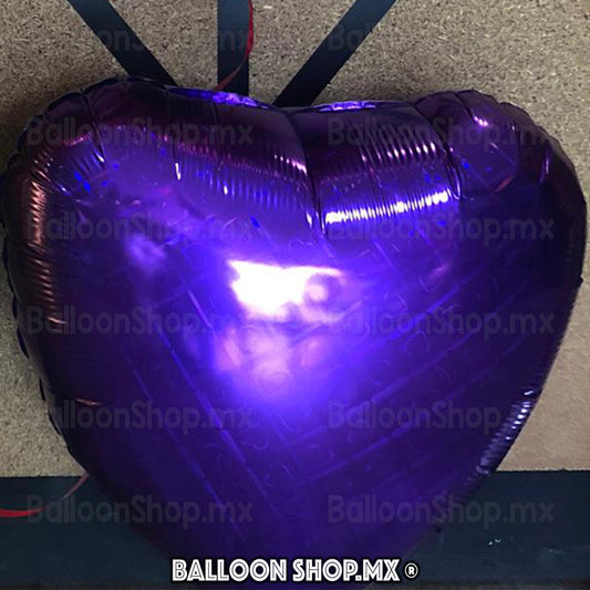 Corazón holográfico morado