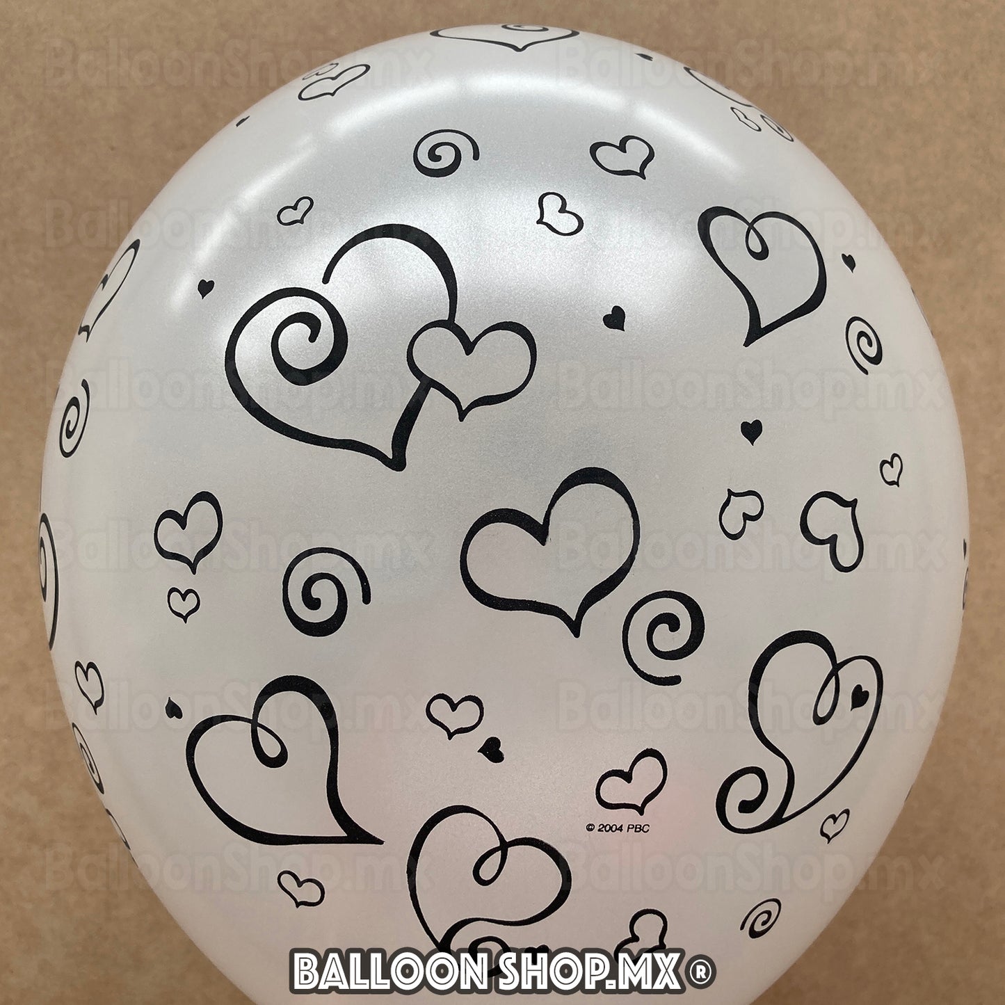 Látex corazón curly