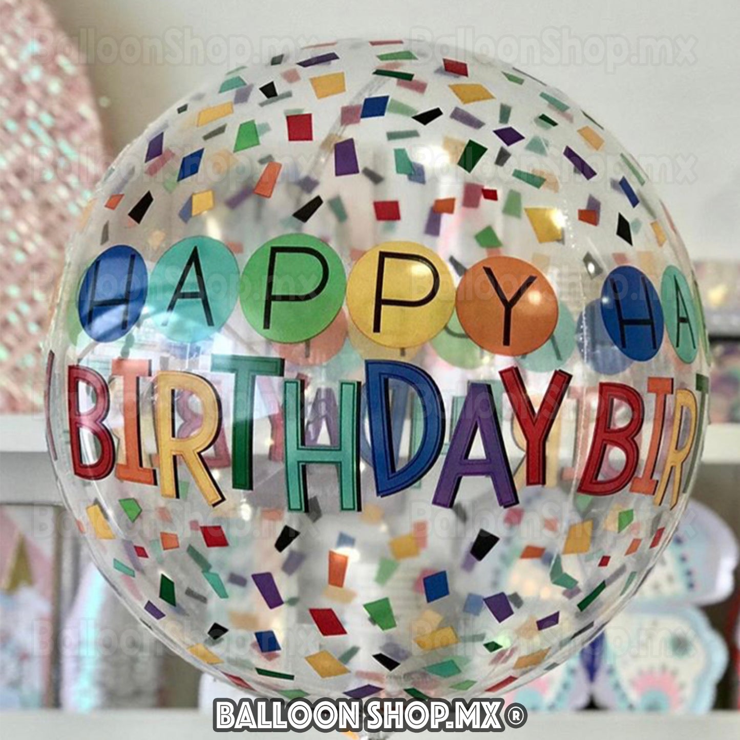 Burbuja transparente arcoíris