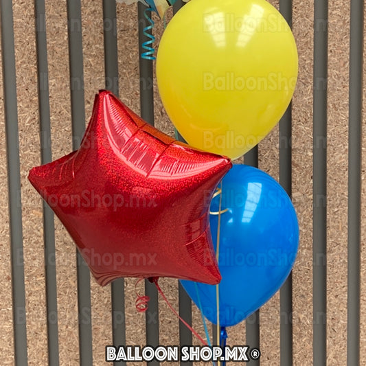 Estrella holográfica roja