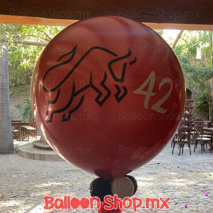 Burbuja cromada roja 55 cm