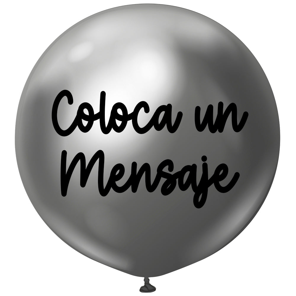 Burbuja cromada grafito 55 cm