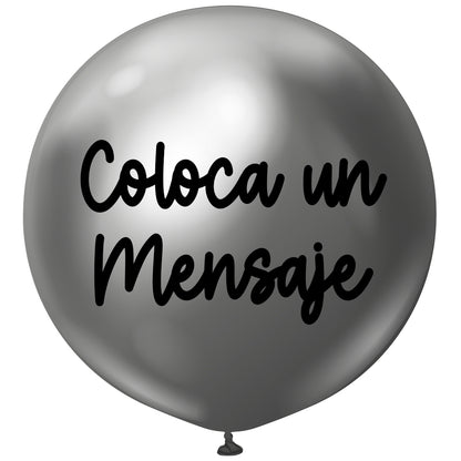 Burbuja cromada grafito 55 cm