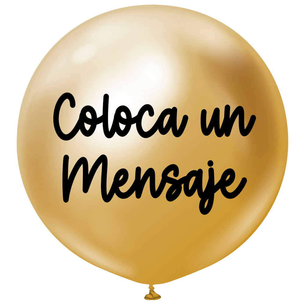 Burbuja cromada dorada 55 cm