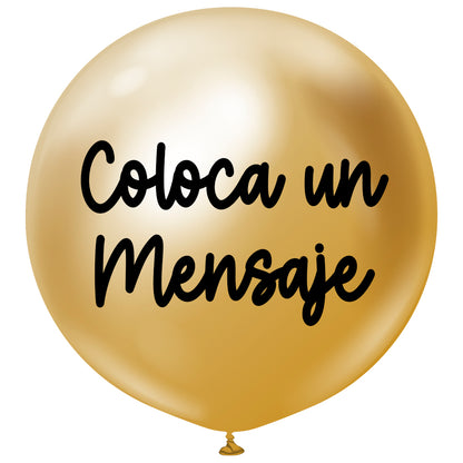 Burbuja cromada dorada 55 cm