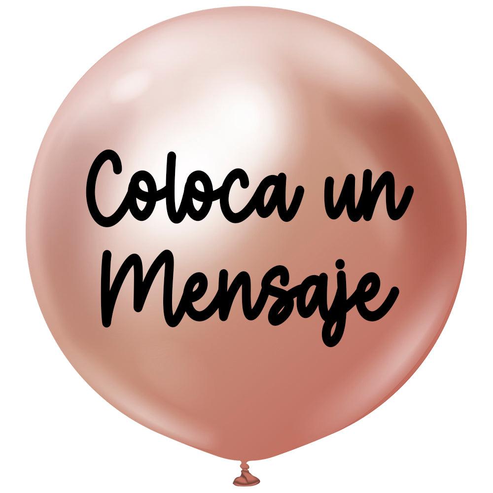 Burbuja cromada oro rosa 55 cm