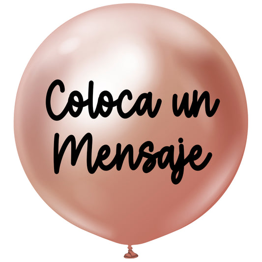 Burbuja cromada oro rosa 55 cm