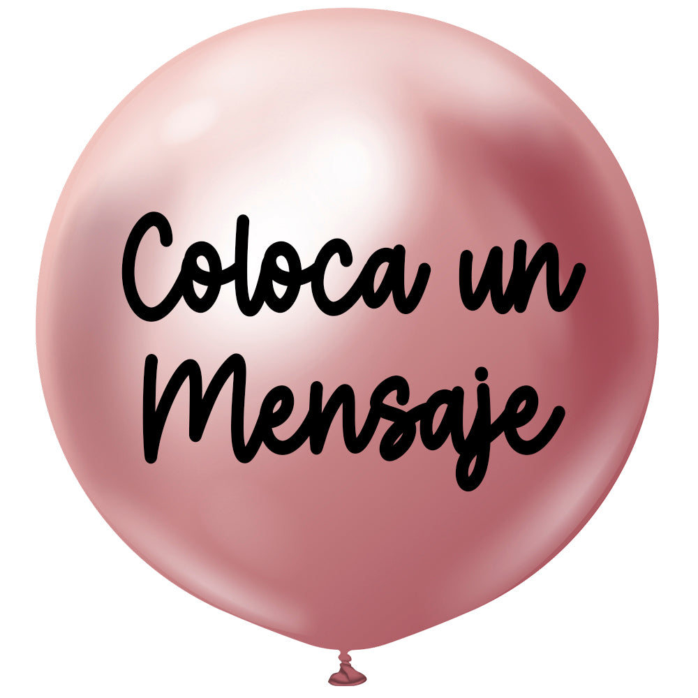 Burbuja cromada malva 55 cm