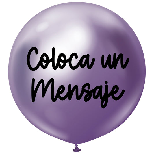 Burbuja cromada morada 55 cm