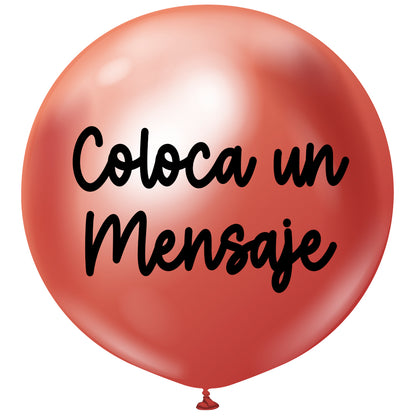 Burbuja cromada roja 55 cm