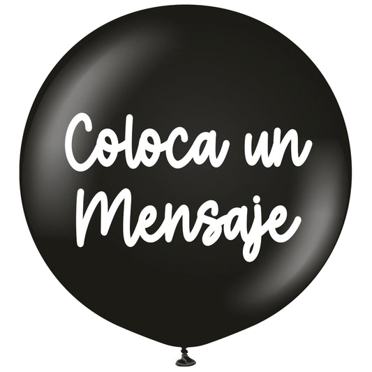 Burbuja cromada negra 55 cm