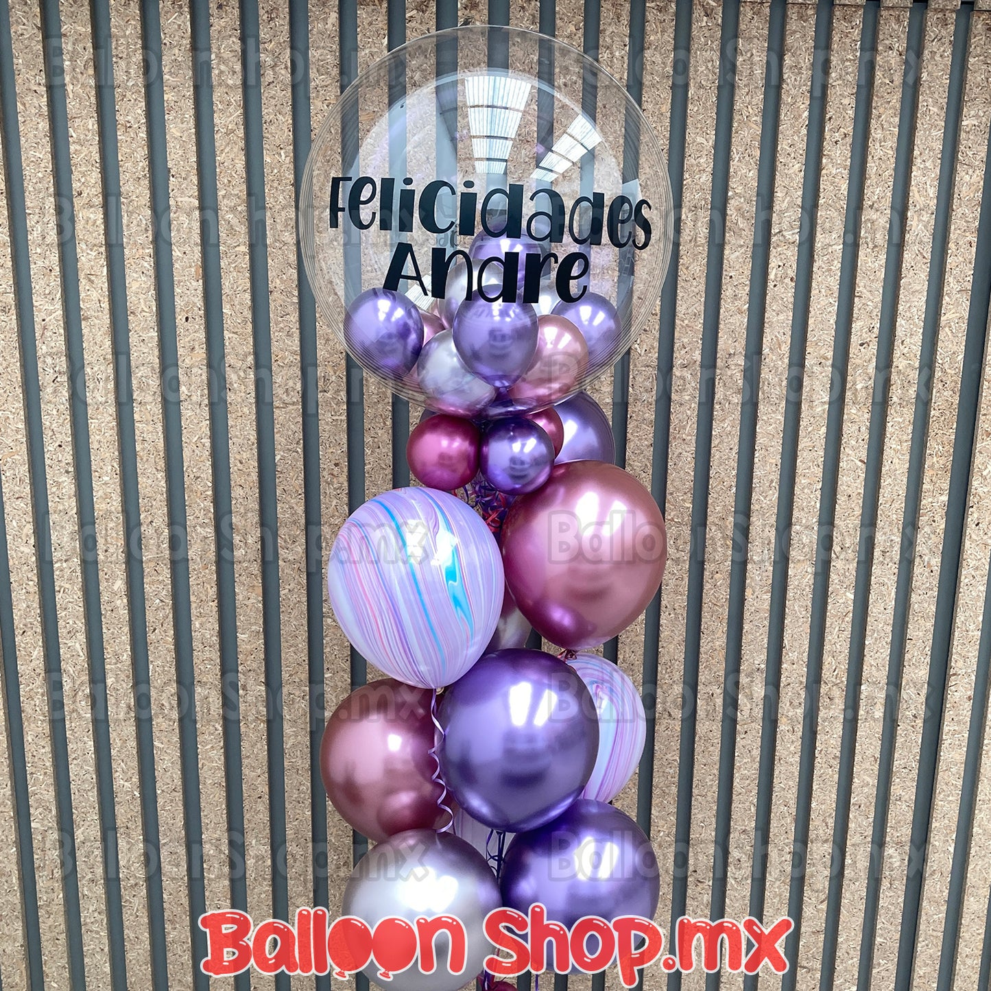 Burbuja con mini globos 55 cm