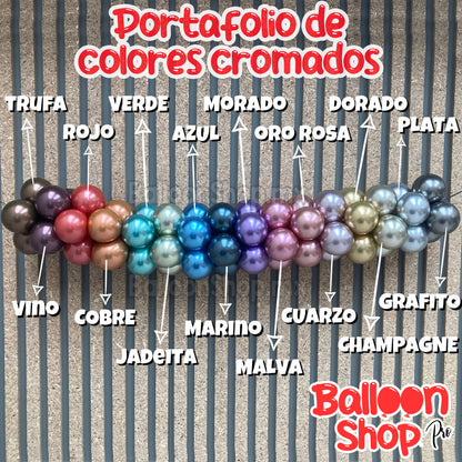 Burbuja cromada jadeita 55 cm