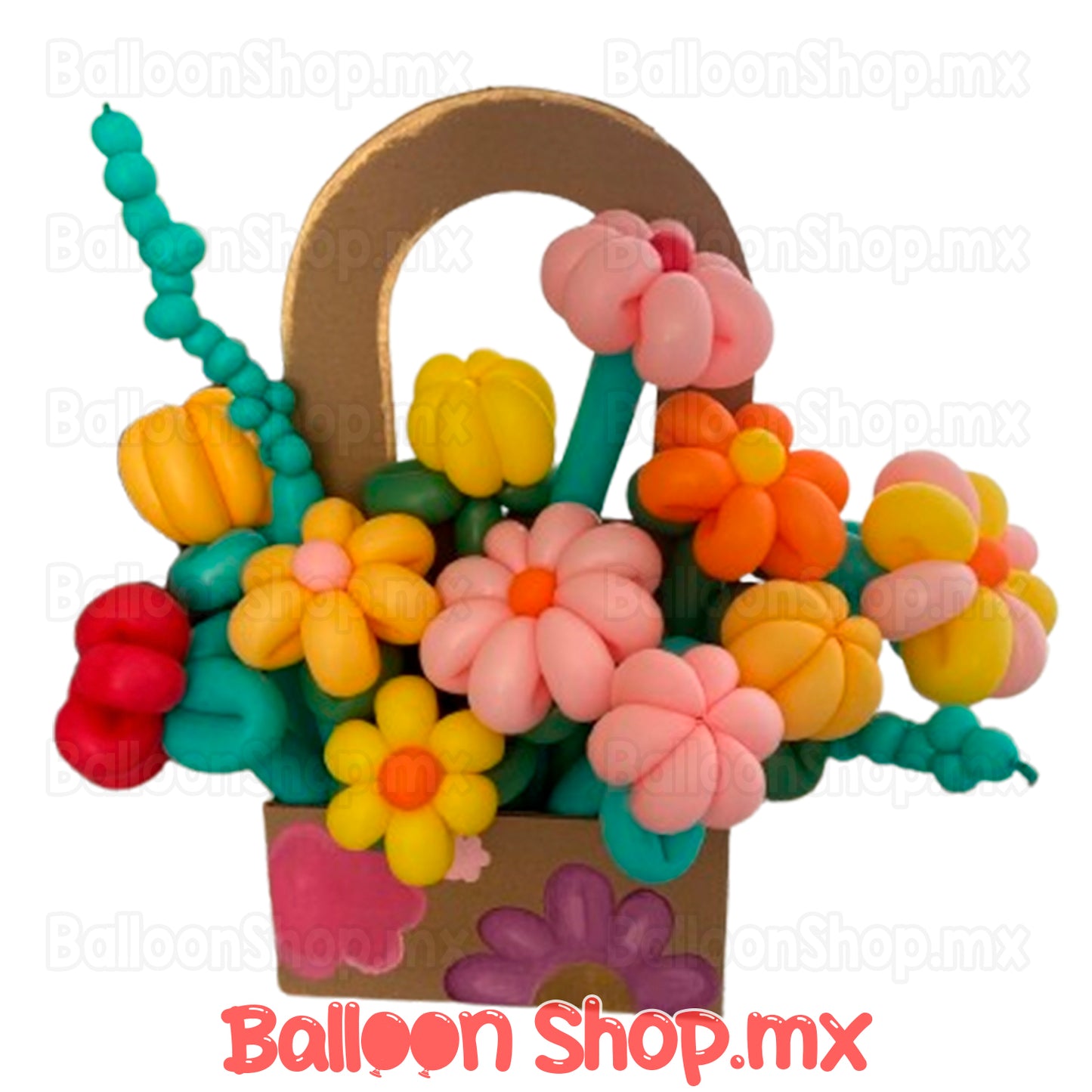 Arreglo floral con canasta
