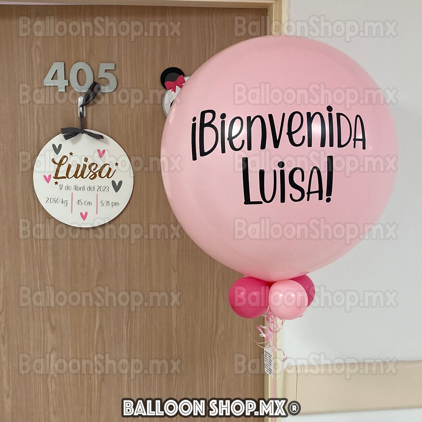 Burbuja pastel rosa 55 cm