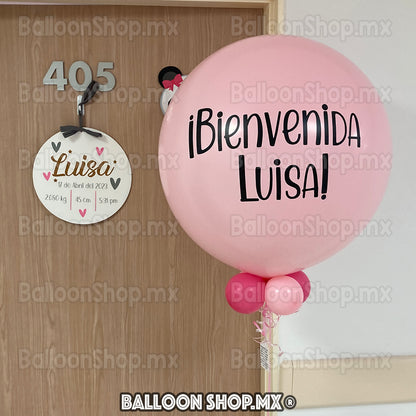 Burbuja pastel rosa 55 cm