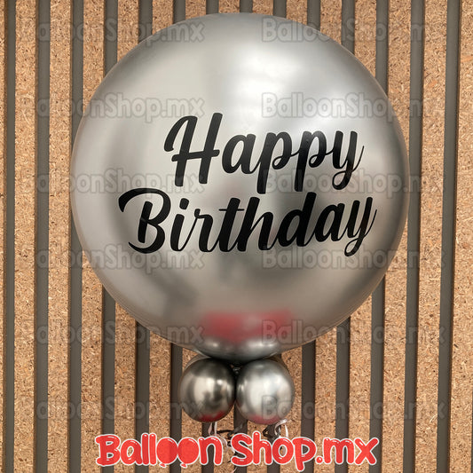 Burbuja cromada plata 55 cm