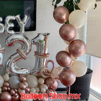 Látex cromado oro rosa