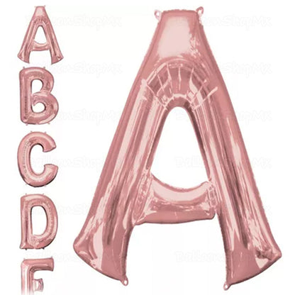 Letras chicas en oro rosa