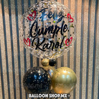 Burbuja con confeti 55 cm