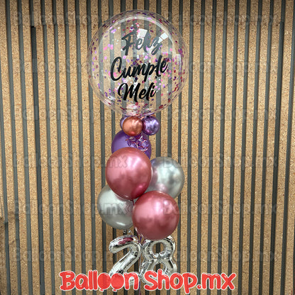 Burbuja con confeti 55 cm