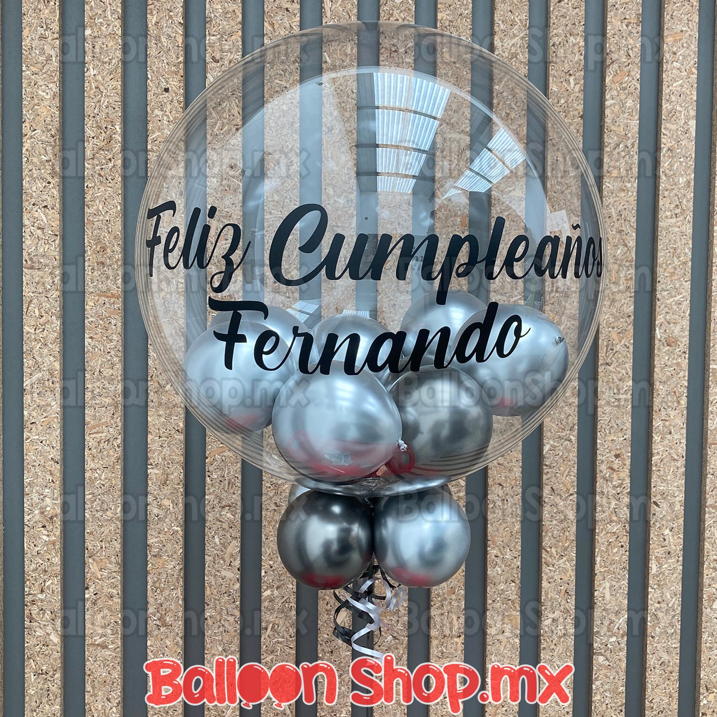 Burbuja con mini globos 55 cm