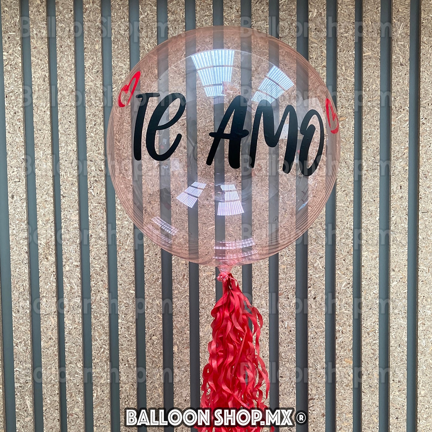 Burbuja cristal rosa 55 cm