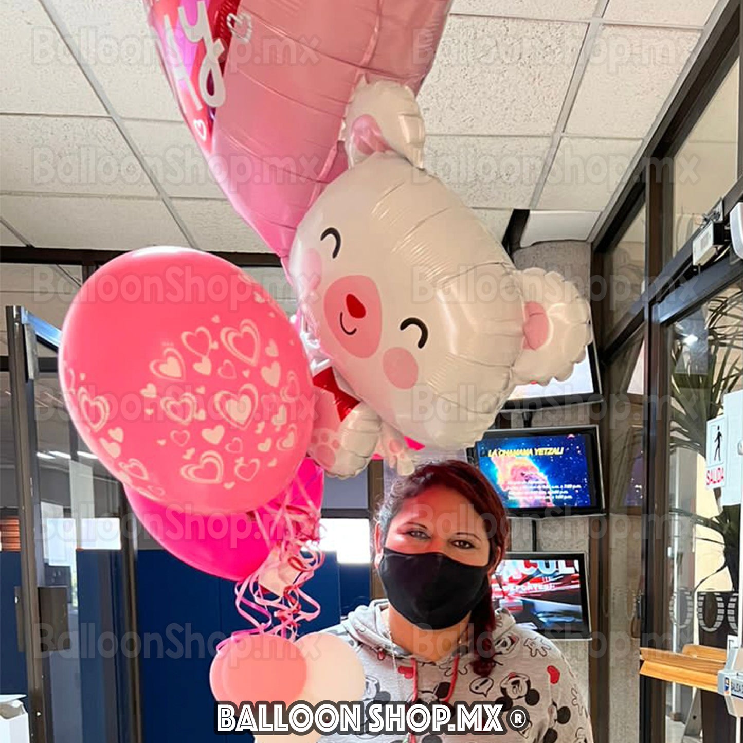 Osito con globo Valentine's