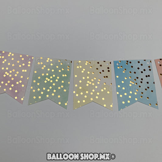 Banner pastel confeti