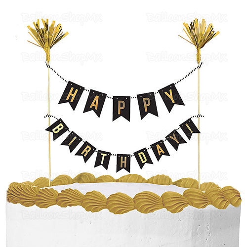 Banderines HBD para pastel
