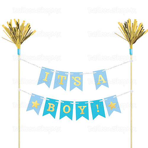 Letrero para pastel "It's a boy"