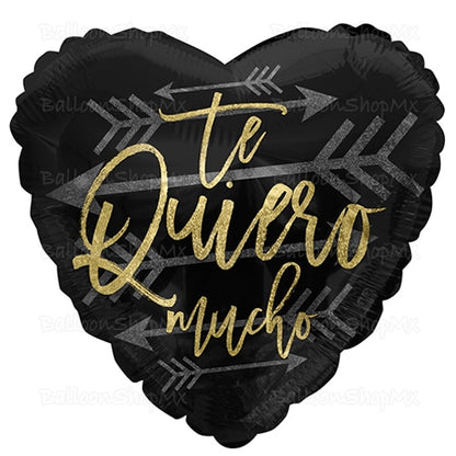 Corazón negro holográfico