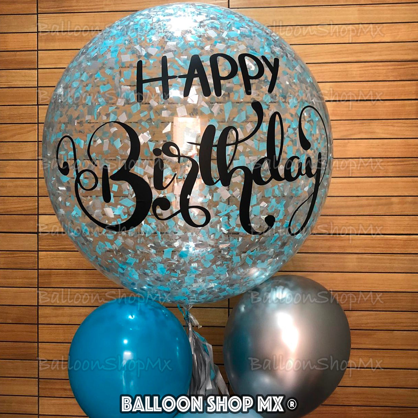 Burbuja con confeti 55 cm