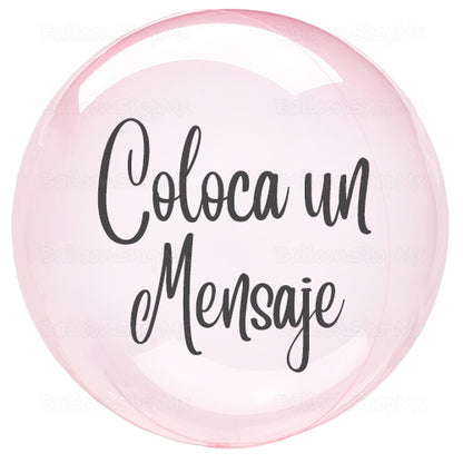 Burbuja cristal rosa 55 cm