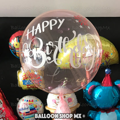 Burbuja cristal rosa 55 cm