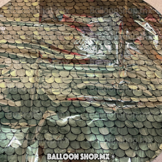 Redondo escamas doradas