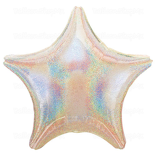 Estrella holográfica plata