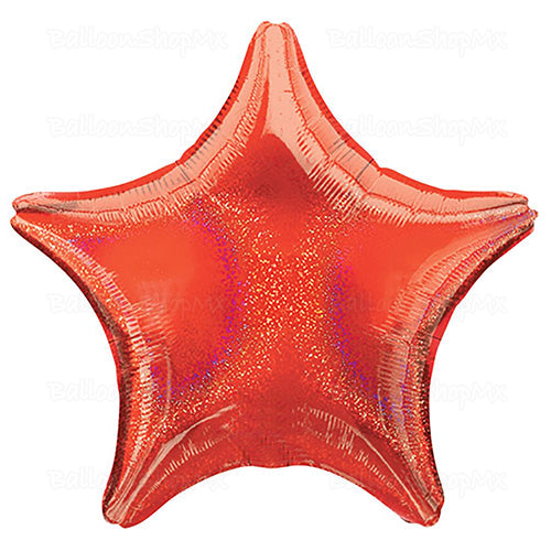 Estrella holográfica roja