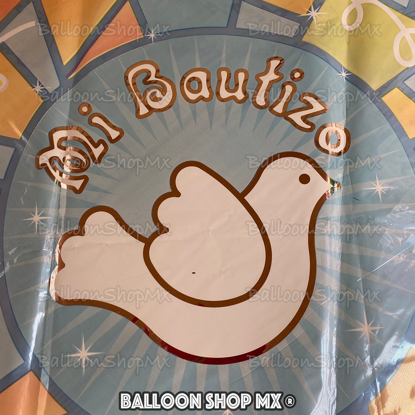 Bautizo vitrales azul